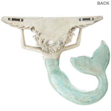 FABULOUS MERMAID & SHELL WALL SHELF. NAUTICAL HOME DECOR. PIECE OF ART - Artisticspacedecor